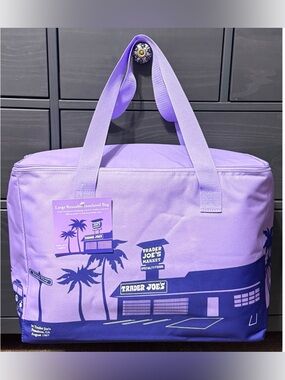 Trader Joe’s SPRING 2026 “PURPLE RAIN” LARGE Reusable 8 Gal Insulated Bag
